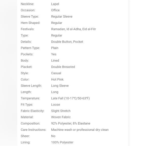 MISSGUIDED Ankle Length Longline Double Breasted Blazer - Picture 8 of 9